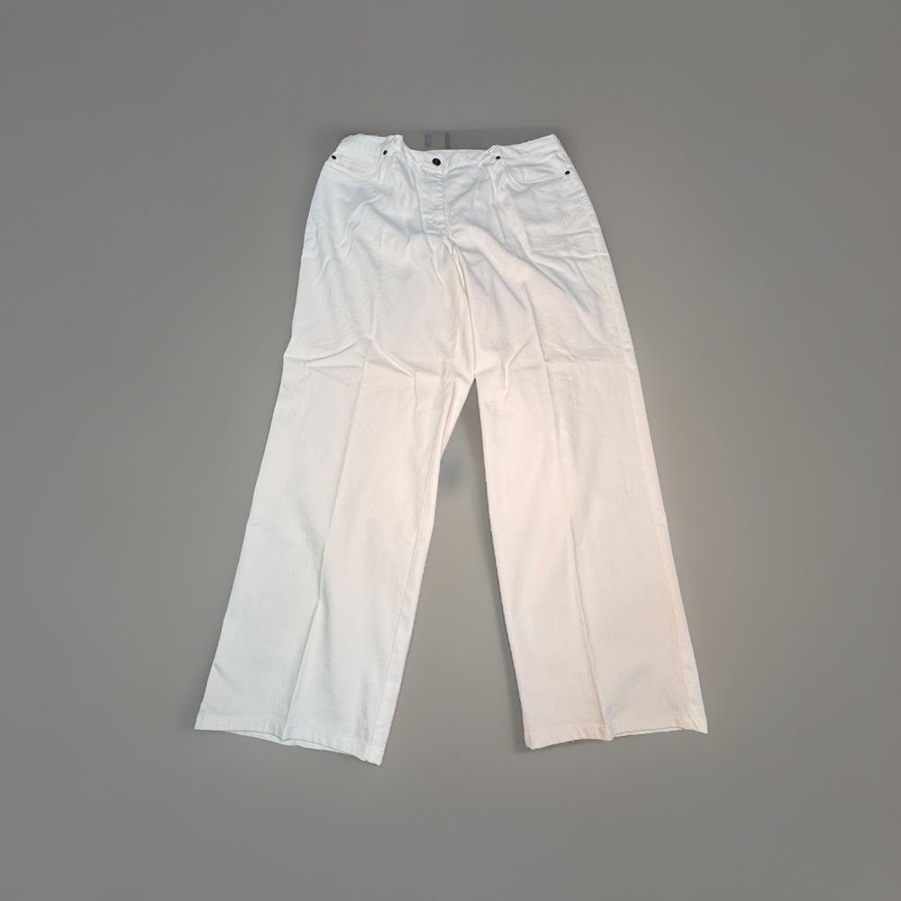 Ruby Rd Solid White Denim‎ Jeans Pants  SZ 18 Cropped Ankle Classic Fit NWT